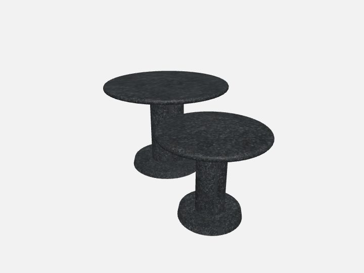 Mesa de centro ninho em Preto São Gabriel, Conjunto de 2